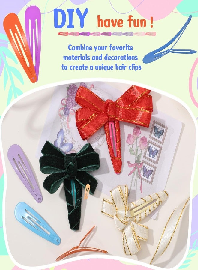obeoby 120 Pcs 40 Colors Metal Snap Hair Clips, 2 Inch Hair Barrettes Hair Accessories for Girls Toddlers Women Birthday Valentines Day Gifts - Image 3